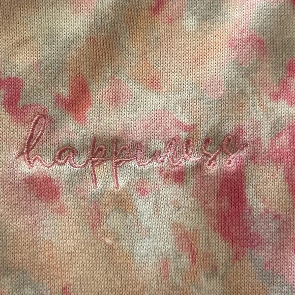 Laura Ashley Pink XL Knit Button Front Sleep Shirt Nightgown HAPPINESS - Picture 2 of 7